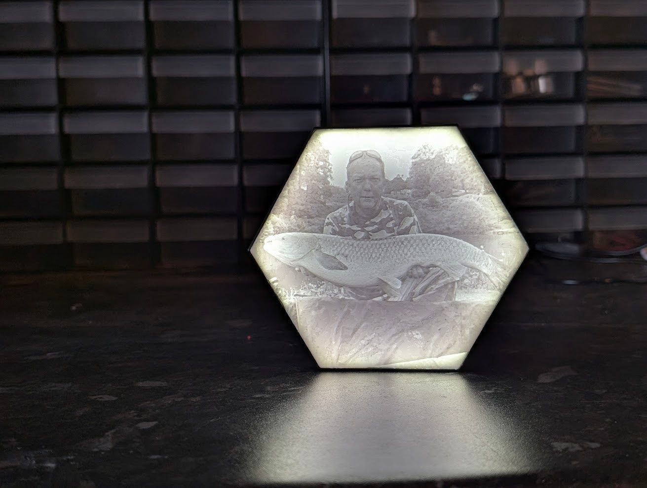 Illuminate Memories: Personalized 3D Printed Lithophane Photo Frame with LED Lighting With Inscription