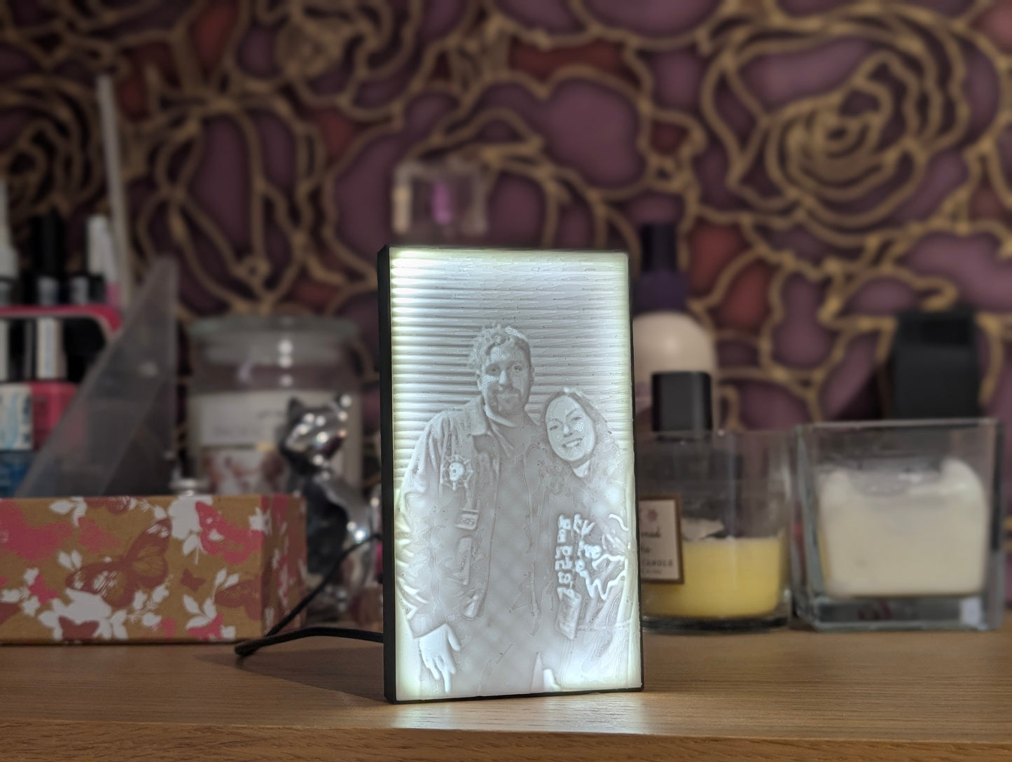 Illuminate Memories: Personalized 3D Printed Lithophane Photo Frame with LED Lighting